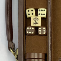 Backgammon Game 18"x11" Brown - Complete - Good Condition