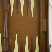 Backgammon Game 18"x11" Brown - Complete - Good Condition