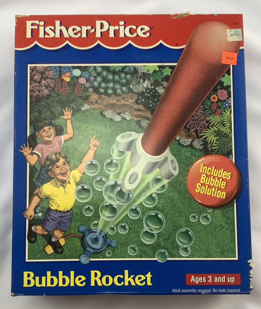 Bubslor Racket Fisher Price Bubble Rocket - 1994 - New | Mandi's Attic Toys