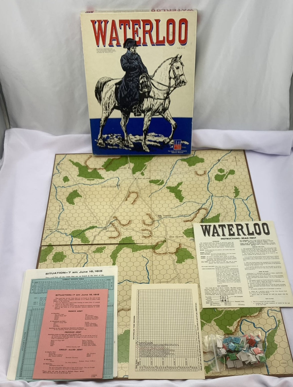 Waterloo Game Waterloo Game Napoleon Campaign - 1962 - Avalon Hill - Great Condition ...