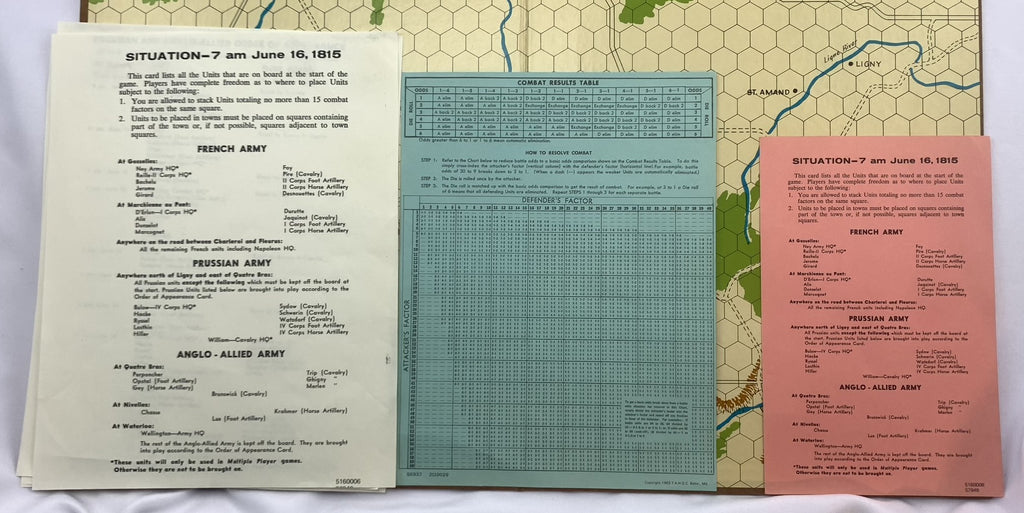 Waterloo Game Waterloo Game Napoleon Campaign - 1962 - Avalon Hill - Great Condition ...