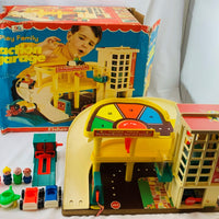 Fisher Price Little People Action Garage in Original Box - 1970 - Good Condition
