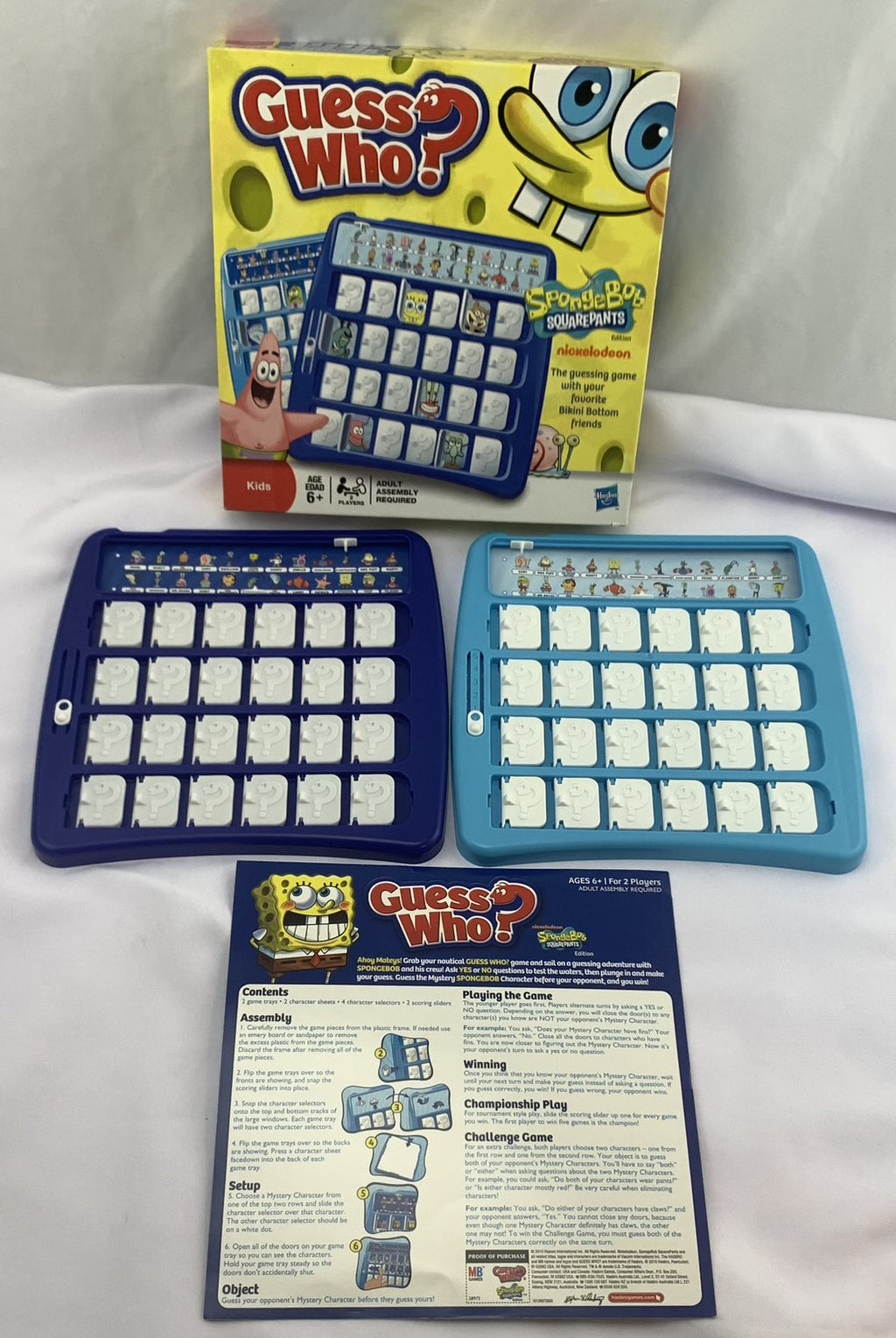 Spongebob Guess Who Game - 2010 - Hasbro - Great Condition