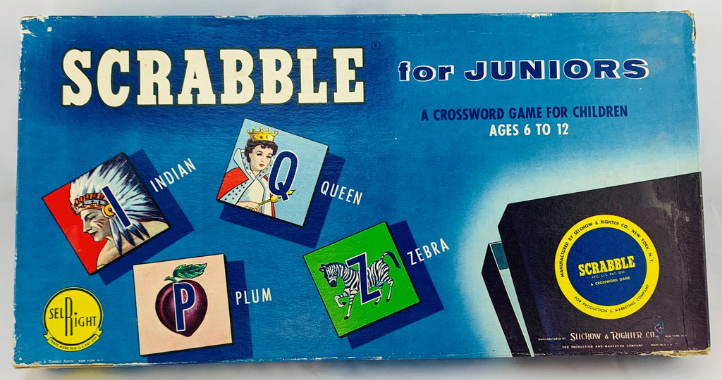 Scrabble For Juniors Game - 1958 - Selchow & Righter - Great Condition