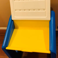 Little Tikes Child Size Desk and Yellow Chunky Chair - Great Condition