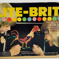 Lite Brite - 1967 - 50+ Unpunched Sheets - 200+ Pegs - Working - Very Good Condition