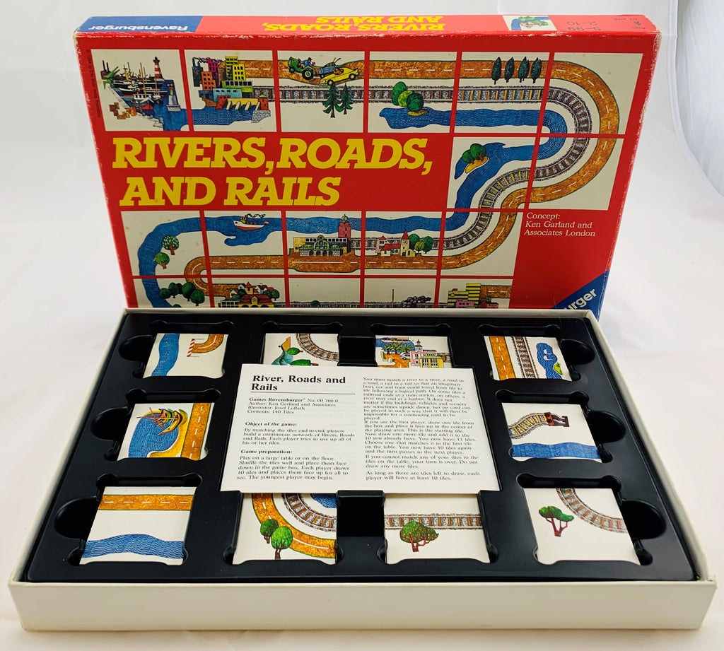 Rivers, Roads & Rails Game - 1984 - Ravensburger - Great Condition