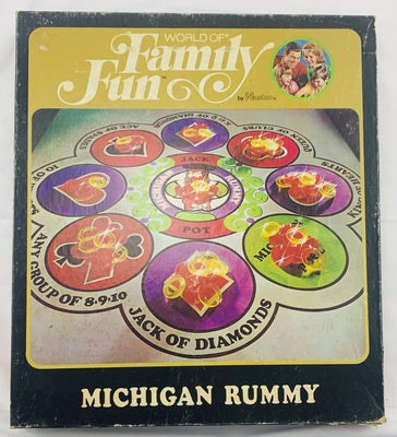 Michigan Rummy Tripoley Game - 1971 - Hasbro - Very Good Condition