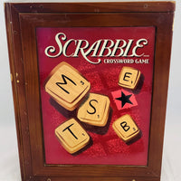 Scrabble Wood Bookshelf Game  - 2009 - Parker Brothers - Great Condition