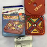 Trouble Travel Game - 1986 - Milton Bradley - Great Condition