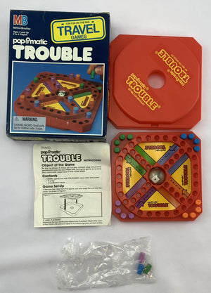 Trouble Travel Game - 1989 - Milton Bradley - Great Condition