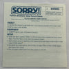 Sorry Travel Game - 1994 - Parker Brothers - Great Condition