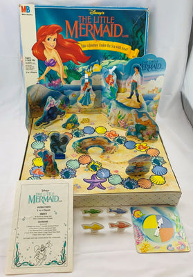 Little Mermaid 3D Board Game - 1990 - Milton Bradley - Great Condition