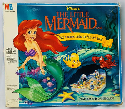 Little Mermaid 3D Board Game - 1990 - Milton Bradley - Good Condition