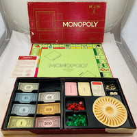 Deluxe Monopoly Game - 1972 - Waddington - Good Condition