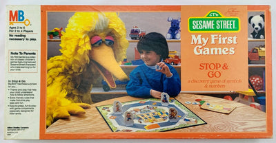 Sesame Street My First Games Stop & Go Game - 1986 - Milton Bradley - Great Condition