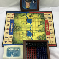 Stratego Game in Wooden Box Bookshelf - 2005 - Milton Bradley - Great Condition
