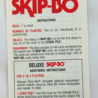 Skip-Bo Deluxe Game - 1986 - International Games - Great Condition
