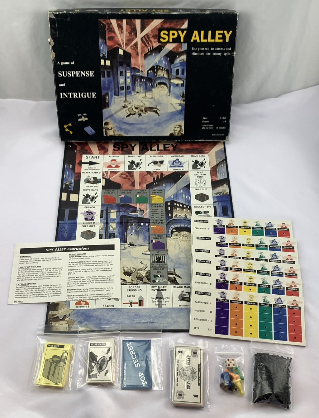 Spy Alley Game - 1992 - Very Good Condition