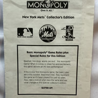 Mets Edition MLB Monopoly Game - 2001 - USAopoly - Great Condition