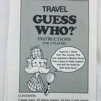 Guess Who Travel Game- 1989 - Milton Bradley - Great Condition