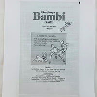 Bambi Game - 1992 - Milton Bradley - Great Condition