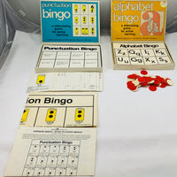 Punctuation and Alphabet Bingo Games - 1976 - Very Good Condition