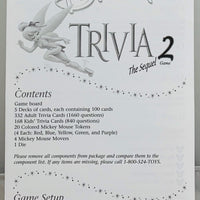 The Wonderful World of Disney Trivia 2: The Sequel Game - Mattel - Great Condition
