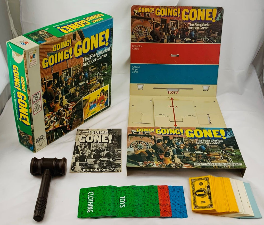 Going! Going! Gone! The Flea Market Auction Game - 1975 - Milton Bradley - Great Condition