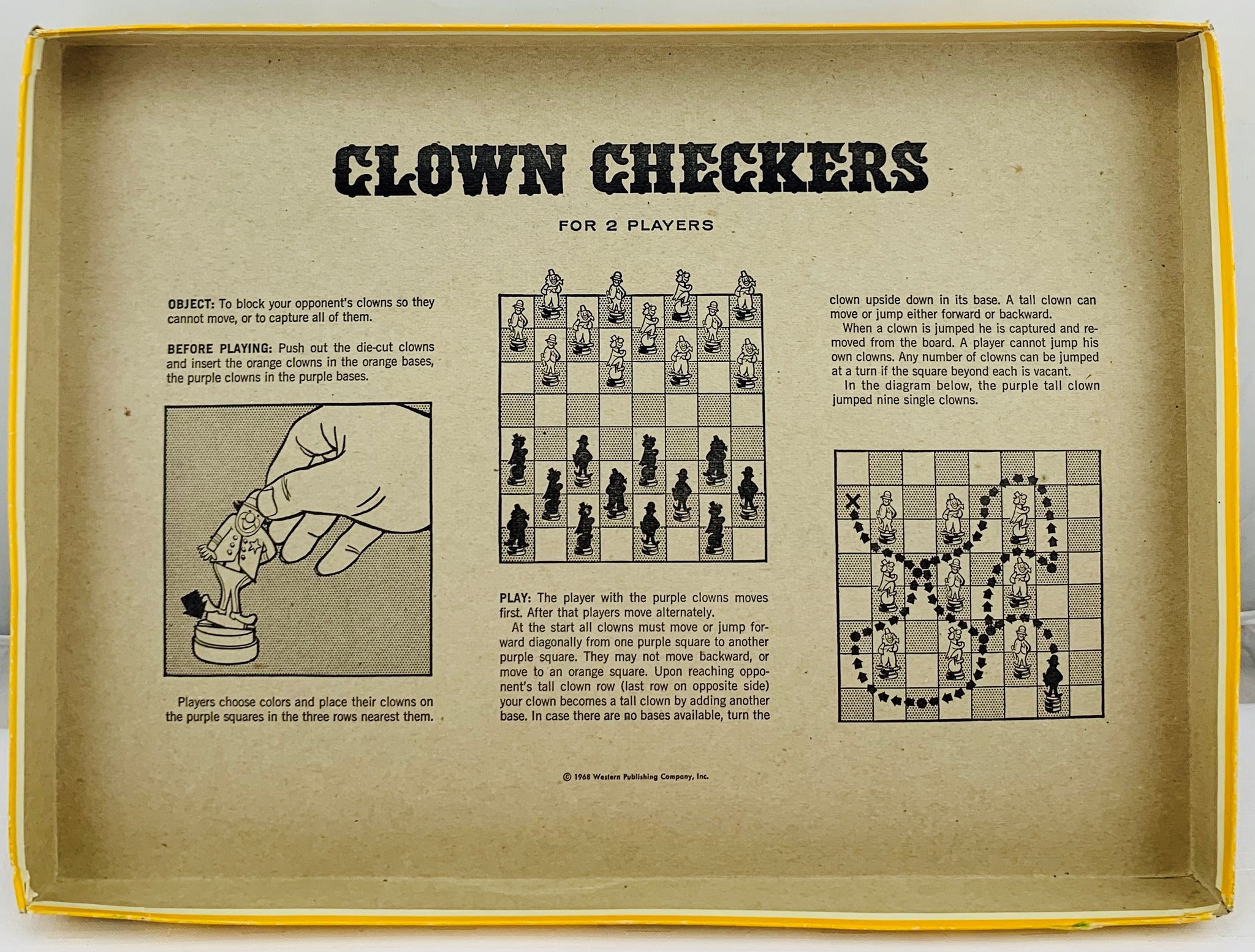 Clown Checkers Set - 1968 - Whitman - Great Condition | Mandi's Attic Toys