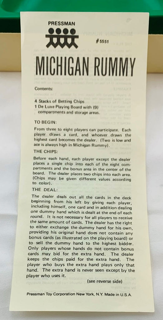 Michigan Rummy Game - 1980 - Pressman - Great Condition | Mandi's Attic ...