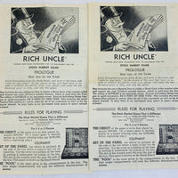 Rich Uncle Monopoly Game - 1959 - Parker Brothers - Very Good Condition