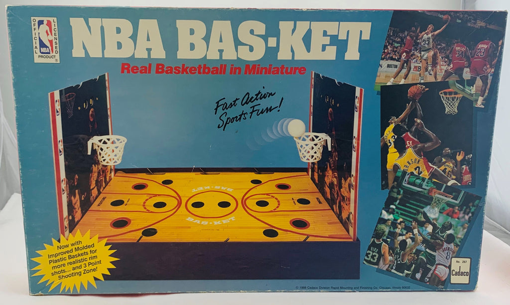 Bas-ket Game Miniature Basketball - 1988 - Cadaco - Great Condition