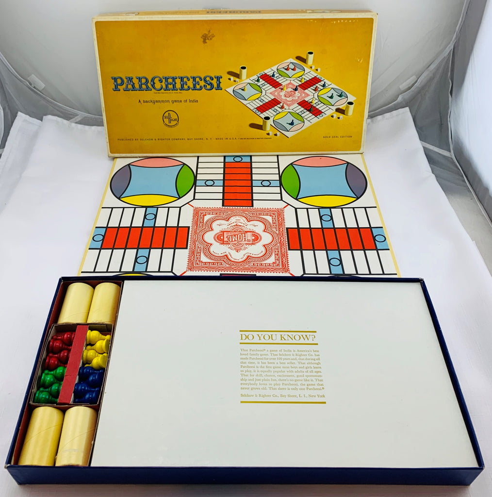 Parcheesi Amazon Parcheesi Game Gold Edition - 1959 - Selchow & Righter - Great Conditi ...