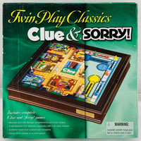 Clue Sorry Twin Play Classics Wooden Collectors Edition - 2000 - Parker Brothers - Great Condition