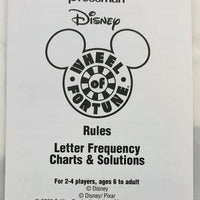 Wheel of Fortune Disney Game - 2008 - Pressman - Great Condition
