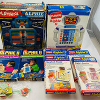 Alphie and Alphie II Robots W/ Many Accessories - 1979 - Playskool - Very Good Condition