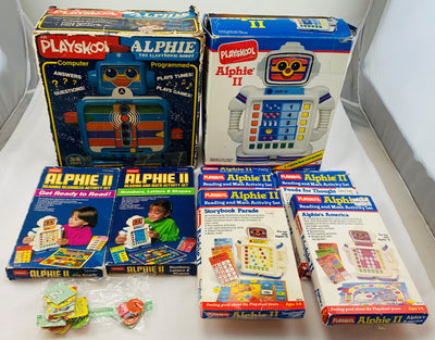 Alphie and Alphie II Robots W/ Many Accessories - 1979 - Playskool - Very Good Condition