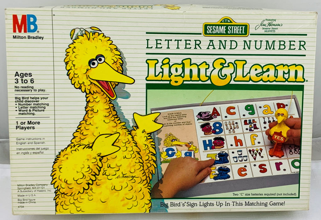 Sesame Street Light & Learn - 1986 - Milton Bradley - Great Condition