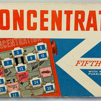 Concentration Game 5th Edition - 1962 - Milton Bradley - Great Condition