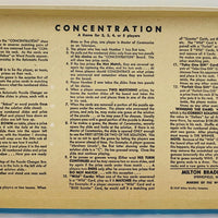 Concentration Game 5th Edition - 1962 - Milton Bradley - Great Condition