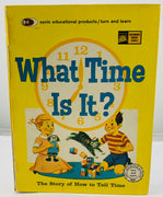 What Time Is It? Turn and Learn Book - 1961 - Sonic Educational Products - Great Condition