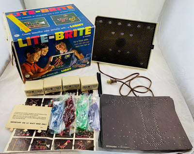 Lite Brite - 1967 - 25+ Unpunched Sheets - 200+Pegs - Working - Very Good Condition