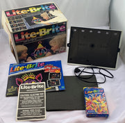 Lite Brite - 1984 - 25+ Unpunched Sheets - New Box of Pegs - Working - Very Good Condition