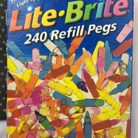 Lite Brite - 1984 - 25+ Unpunched Sheets - New Box of Pegs - Working - Very Good Condition