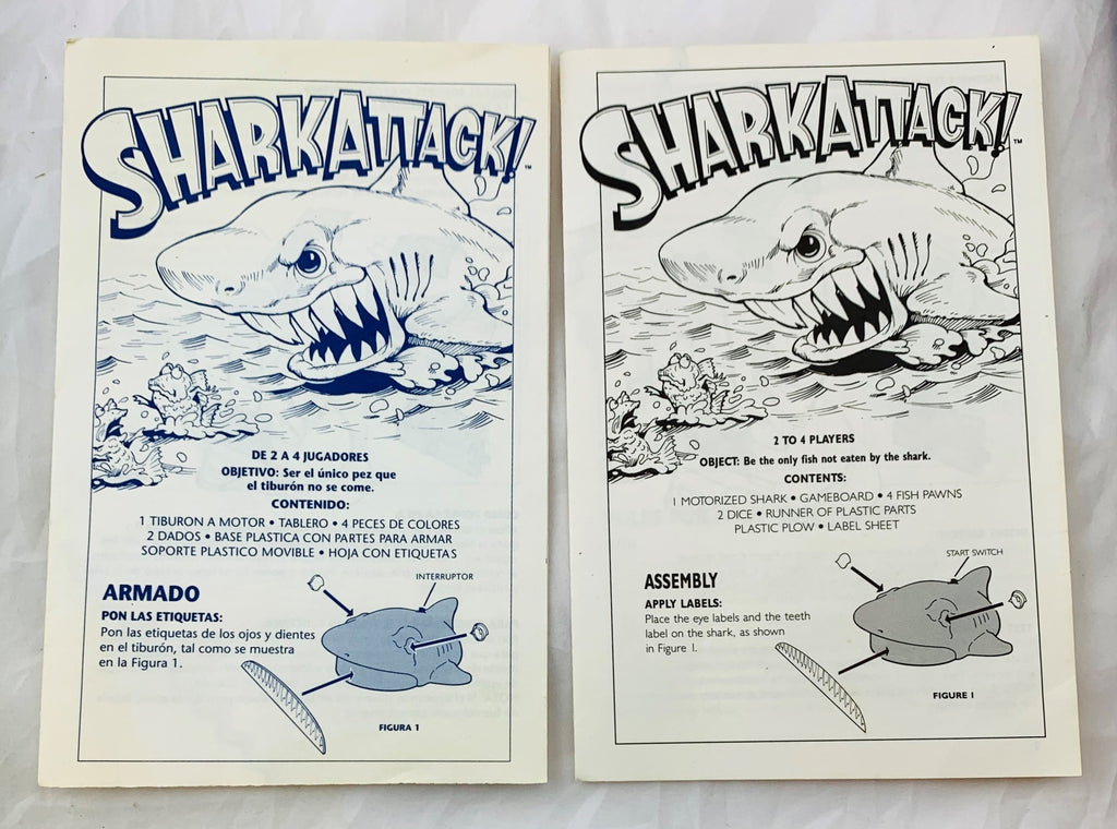 SHARK ATTACK! 1988 Motorized Board Game Works!