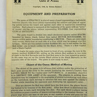 Strategy: The Game of Armies - 1938 - Corey Game Co.  - Good Condition