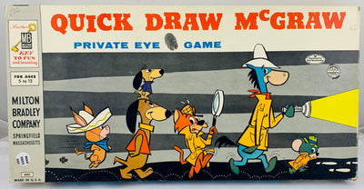 Quick Draw McGraw Private Eye Game - 1960 - Milton Bradley - Great Condition