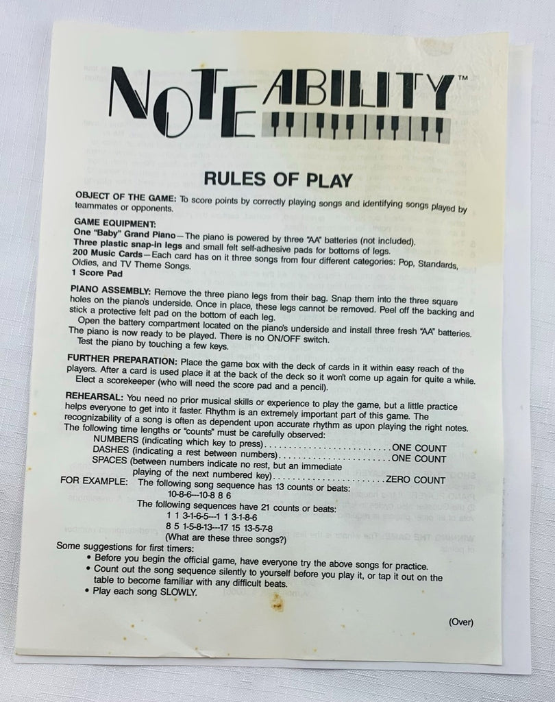 Noteability Game - 1990 - Tiger Games - Great Condition | Mandi's Attic ...
