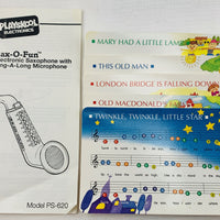 Sax-O-Fun Saxophone - Playskool - Working - Great Condition - 1986